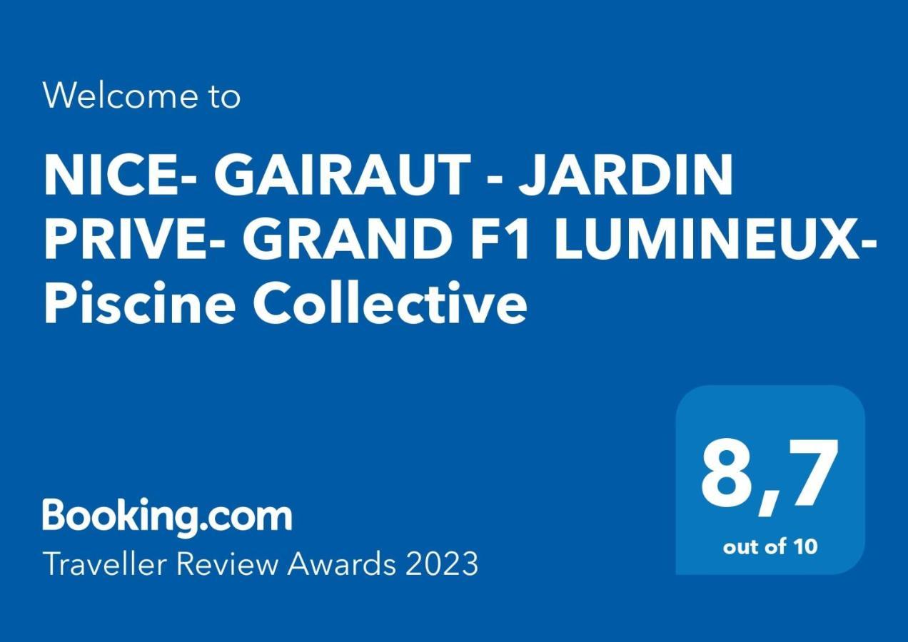 Nice- Gairaut - Jardin Prive- Grand F1 Lumineux-Piscine Collective Buitenkant foto